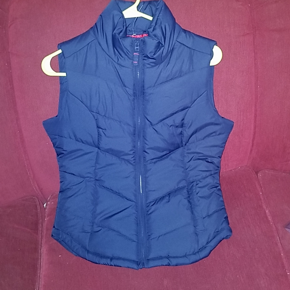 Blue puffy vest
